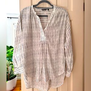 Massimo Dutti White and Black Striped Tunic